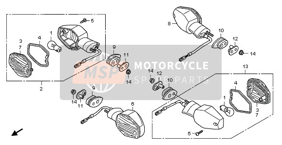 Honda CB1000R 2011 WINKER for a 2011 Honda CB1000R