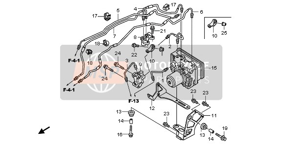 Honda CB1000RA 2011 ABS Modulateur pour un 2011 Honda CB1000RA