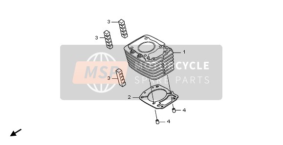 Honda CBF125M 2011 CYLINDER for a 2011 Honda CBF125M