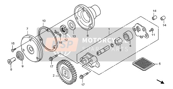 Honda CBF125M 2011 OIL PUMP for a 2011 Honda CBF125M