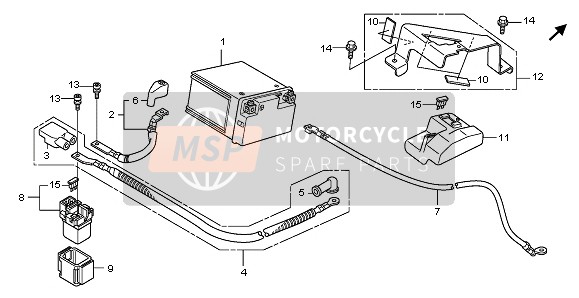 Honda CBF125M 2011 Batterie pour un 2011 Honda CBF125M