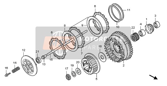 Honda CBF1000F 2011 Embrague para un 2011 Honda CBF1000F