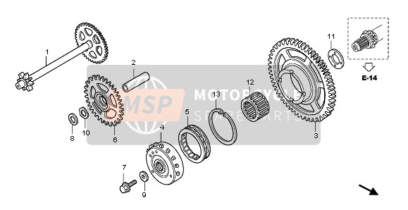 Honda CBF1000FA 2011 STARTING CLUTCH for a 2011 Honda CBF1000FA