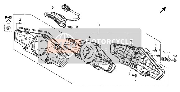 Honda CBF1000FS 2011 Meter (MPH) per un 2011 Honda CBF1000FS