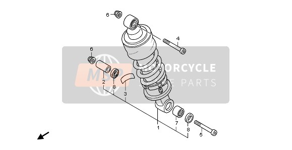 Honda CBF1000FS 2011 FEDERBEIN HINTEN für ein 2011 Honda CBF1000FS