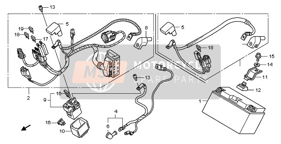 Honda CBF1000FS 2011 Batterie pour un 2011 Honda CBF1000FS