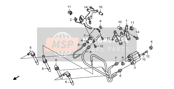 Honda CBF1000FS 2011 Bobina de encendido para un 2011 Honda CBF1000FS