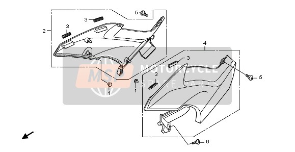 Honda CBF1000FT 2011 SIDE COVER for a 2011 Honda CBF1000FT