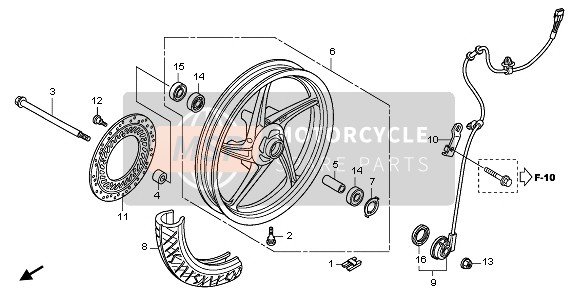 91053KWB601, Bearing, Radial Ball, 630, Honda, 0