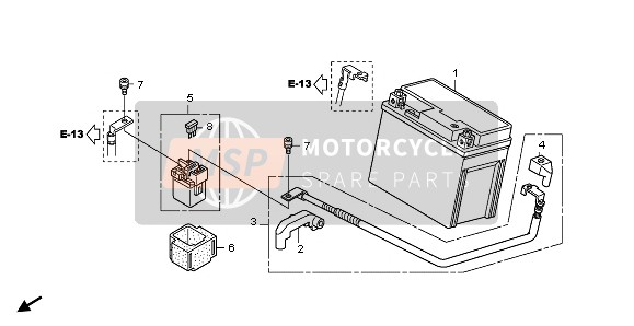 Honda CBR125RW 2011 BATTERY for a 2011 Honda CBR125RW