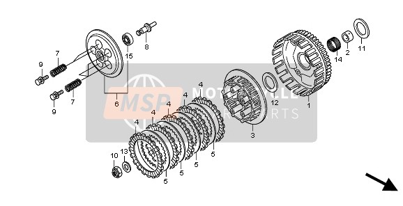 Honda CBR250RA 2011 CLUTCH for a 2011 Honda CBR250RA