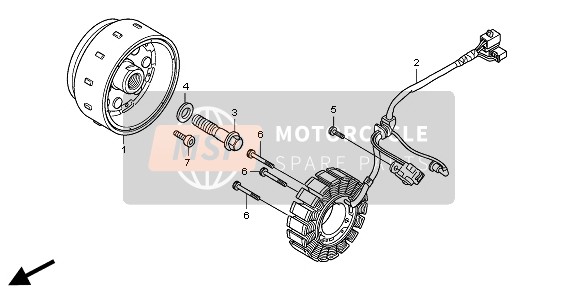 Honda CBR250RA 2011 Generatore per un 2011 Honda CBR250RA