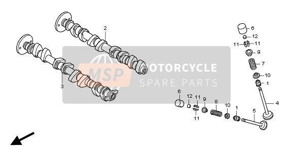 Honda CBR600FA 2011 NOCKENWELLE & VENTIL für ein 2011 Honda CBR600FA