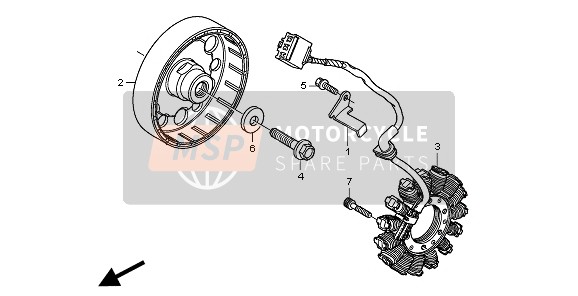 Honda CBR600FA 2011 Générateur pour un 2011 Honda CBR600FA