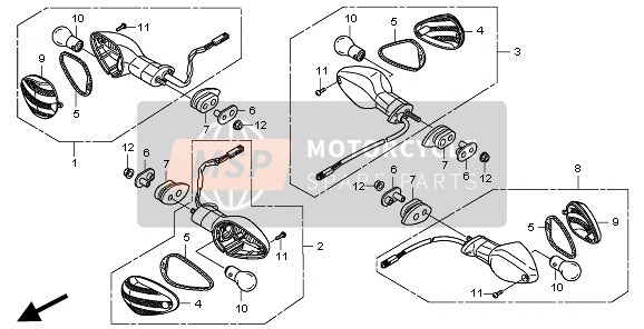 Honda CBR600FA 2011 Indicator voor een 2011 Honda CBR600FA