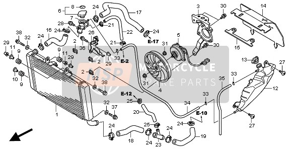 Honda CBR600FA 2011 KÜHLER für ein 2011 Honda CBR600FA