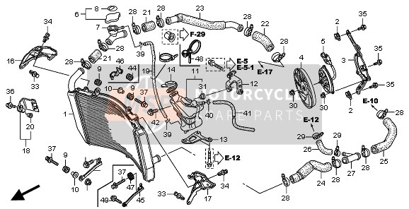 Honda CBR600RA 2011 KÜHLER für ein 2011 Honda CBR600RA