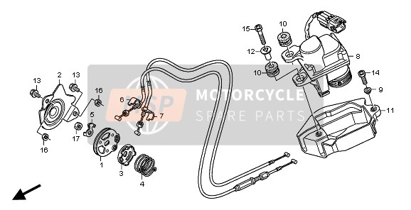 Honda CBR600RR 2011 Servo Motor para un 2011 Honda CBR600RR