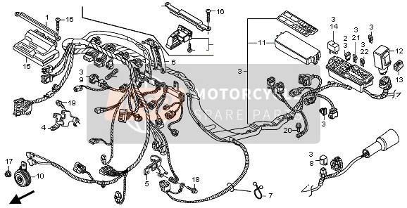 Honda CBR600RR 2011 WIRE HARNESS for a 2011 Honda CBR600RR