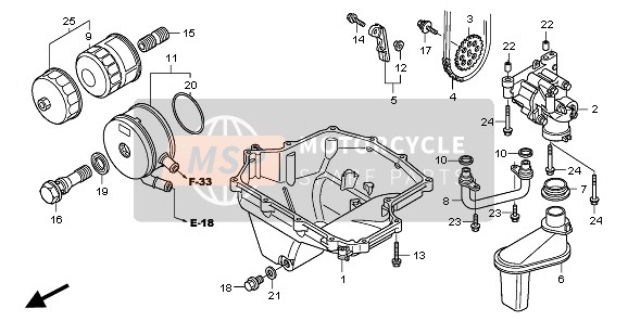 Honda CBR1000RA 2011 Carter d'huile & La pompe à huile pour un 2011 Honda CBR1000RA