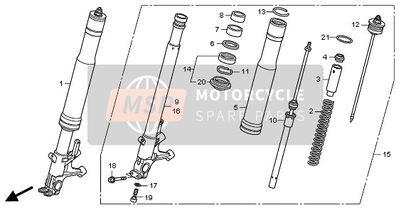 Honda CBR1000RA 2011 FRONT FORK for a 2011 Honda CBR1000RA