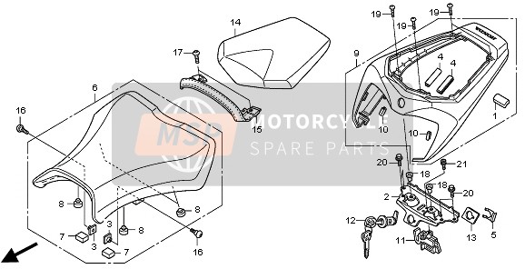 Honda CBR1000RA 2011 Asiento para un 2011 Honda CBR1000RA