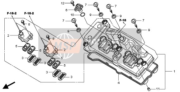 Honda CBR1000RR 2011 CYLINDER HEAD COVER for a 2011 Honda CBR1000RR