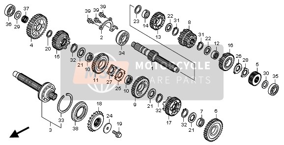 Honda CBR1000RR 2011 TRANSMISSION for a 2011 Honda CBR1000RR