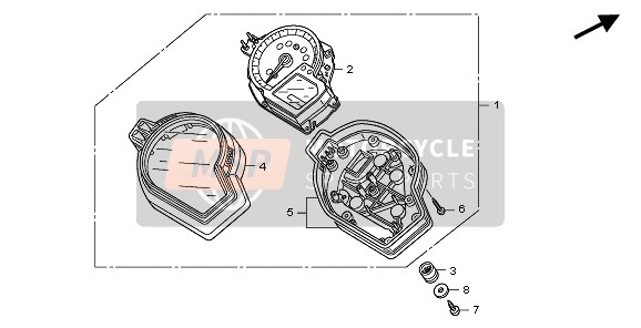 Honda CBR1000RR 2011 Meter (MPH) per un 2011 Honda CBR1000RR