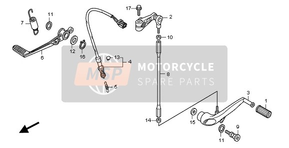 Honda CBR1000RR 2011 PEDAL for a 2011 Honda CBR1000RR