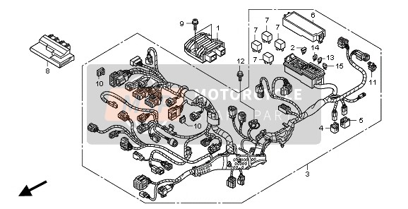 Honda CBR1000RR 2011 WIRE HARNESS for a 2011 Honda CBR1000RR