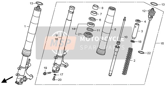 Honda VFR1200F 2011 FRONT FORK for a 2011 Honda VFR1200F