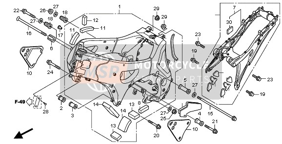 Honda VFR1200F 2011 FRAME BODY for a 2011 Honda VFR1200F