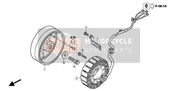 Honda VFR1200FD 2011 GENERATOR for a 2011 Honda VFR1200FD