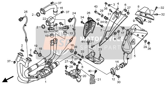 Honda VFR1200FD 2011 Silencieux d'échappement pour un 2011 Honda VFR1200FD