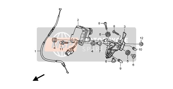 Honda VFR1200FD 2011 Servo Motor para un 2011 Honda VFR1200FD