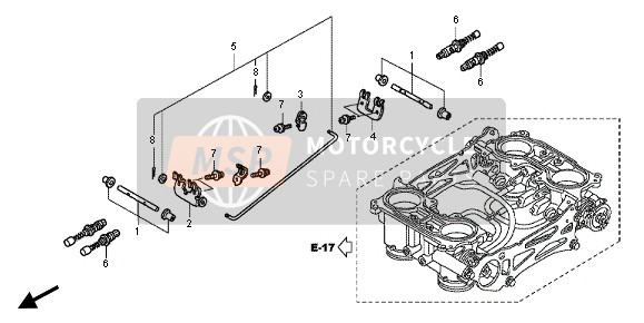 Honda VFR800X 2011 THROTTLE BODY (COMPONENT PARTS) for a 2011 Honda VFR800X