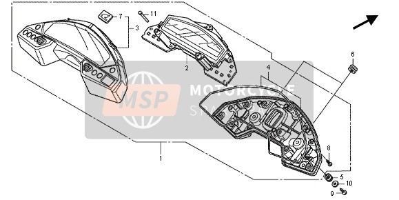 Honda VFR800X 2011 METER (MPH) for a 2011 Honda VFR800X