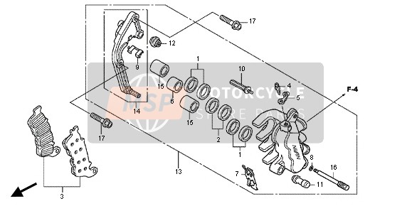 45150MGY641, Caliper Sub Assy., L. Fr., Honda, 0