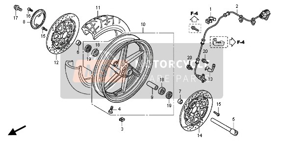 38520MGY641, Sensor, Fr. Wheel Speed, Honda, 0