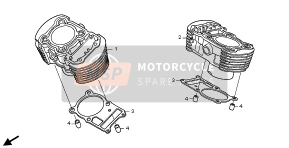 Honda VT750C2S 2011 ZYLINDER für ein 2011 Honda VT750C2S