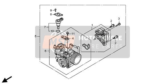 Honda VT750C2S 2011 THROTTLE BODY for a 2011 Honda VT750C2S