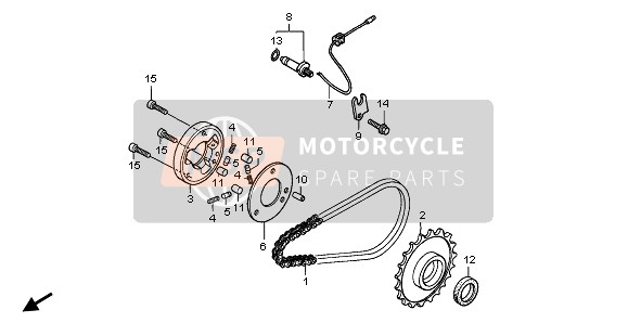 Honda CA125 1997 Départ Embrayage pour un 1997 Honda CA125