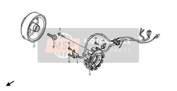 Honda CA125 1997 GENERATOR for a 1997 Honda CA125