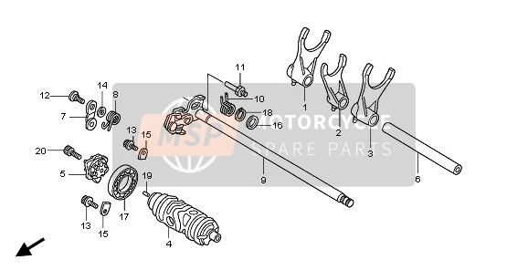 Honda XL125V 2011 GEARSHIFT DRUM for a 2011 Honda XL125V