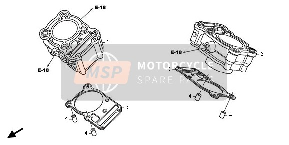 Honda XL700VA 2011 CYLINDER for a 2011 Honda XL700VA