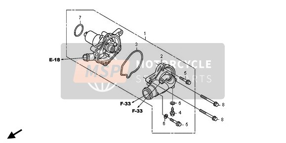 Honda XL700VA 2011 WASSERPUMPE für ein 2011 Honda XL700VA