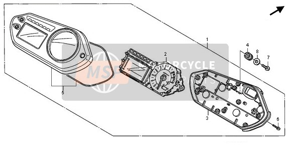 Honda XL700VA 2011 TACHOMETER (MPH) für ein 2011 Honda XL700VA