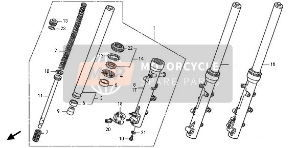 Honda XL700VA 2011 FRONT FORK for a 2011 Honda XL700VA