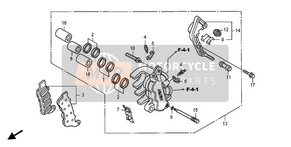 Honda XL700VA 2011 L. Pinza de freno delantero para un 2011 Honda XL700VA